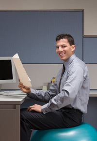 office chair ball sitting