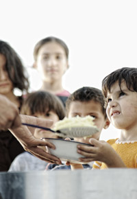 feeding poor