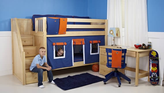 staircase bunkbed by maxtrix for boys