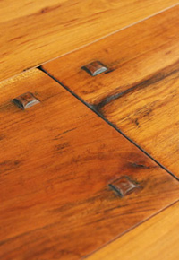 Rehmeyer Authentic Hand Scraped Cherry Flooring with Wood Pegs
