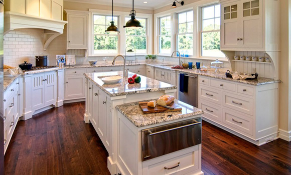 Kitchen with Custom Milled Rehmeyer Hardwood Flooring