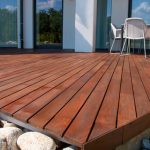 beautiful new wet ipe wood back deck