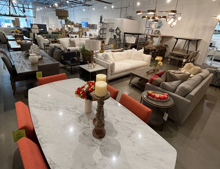 Country Willow warehouse with in-stock furniture
